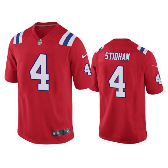 Men New England Patriots 4 Jarrett Stidham Nike Red Game NFL Jersey